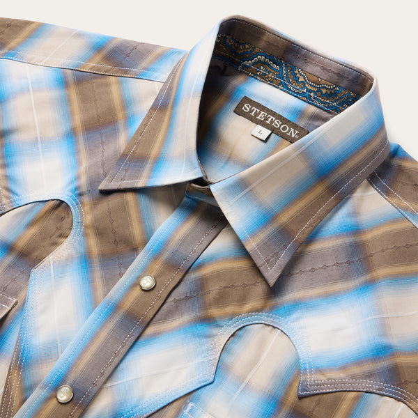 Sandalwood Ombre Plaid Western Shirt | Stetson