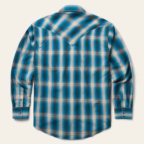 Marine Ombre Plaid Western Shirt | Stetson
