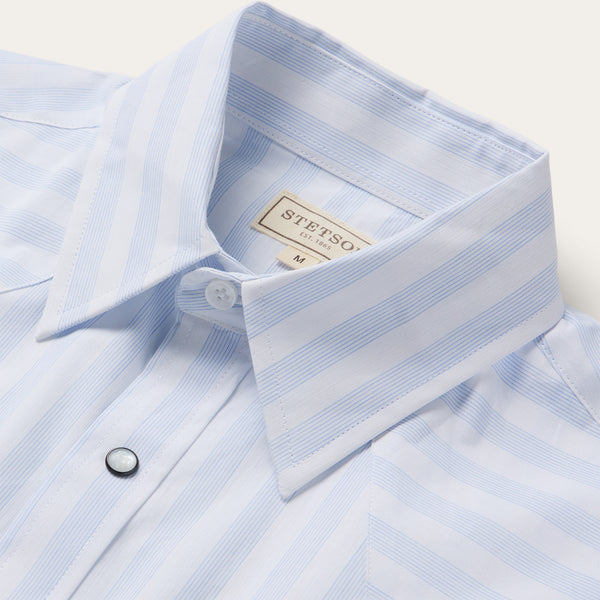 Stripe Oxford Short Sleeve Western Shirt | Stetson