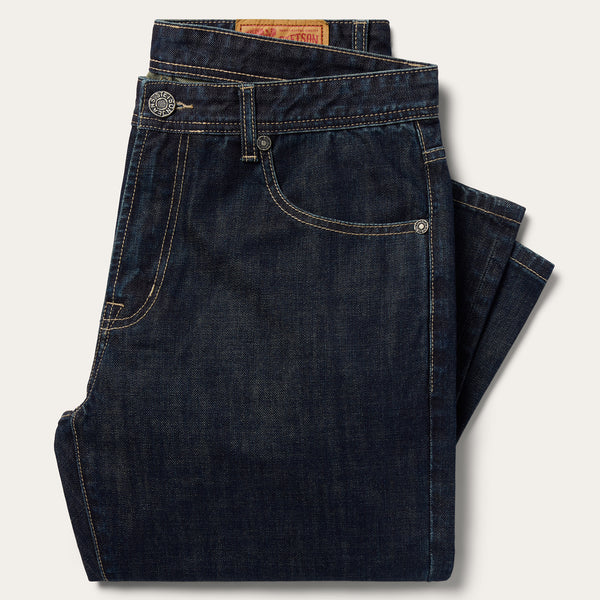 Stetson 1313 Modern Fit Stretch (Gold/Dark Wash) - Men's Jeans