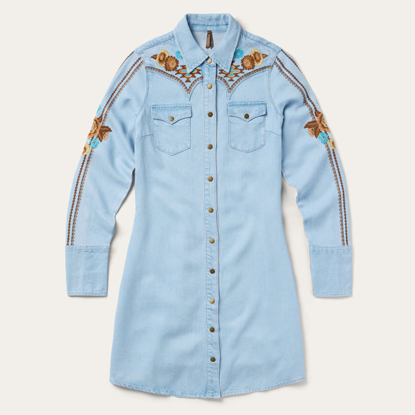 Stetson Embroidered Denim Shirt Dress Stetson Embroidered Denim Shirt Dress