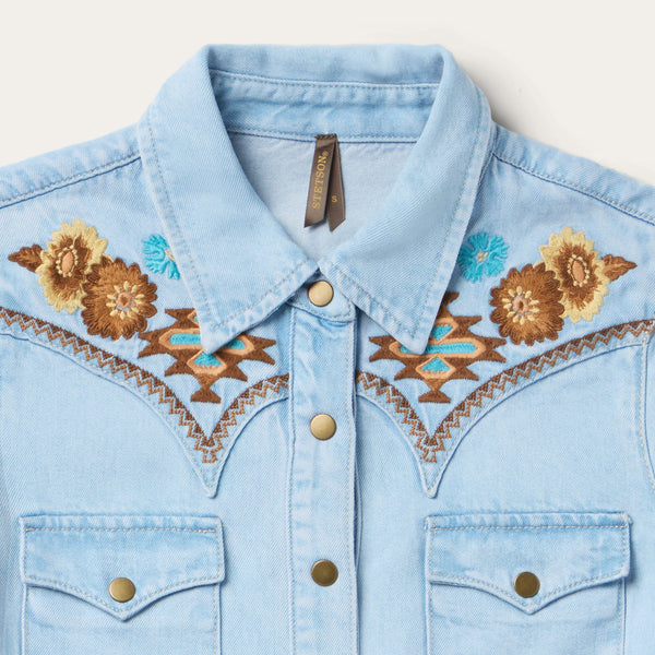 Stetson Embroidered Denim Shirt Dress Stetson Embroidered Denim Shirt Dress