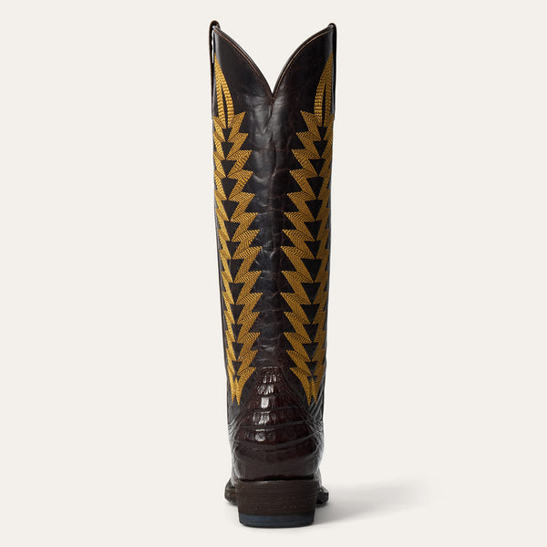 Stetson Kenzie (Black) - Women's Caiman Leather Cowgirl Boot main image 0