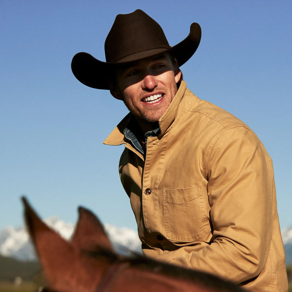 Skyline 6x Chocolate Felt Cowboy Hat Stetson Skyline On Head Stetson Unisex  Skyline 6X Felt Western Hat