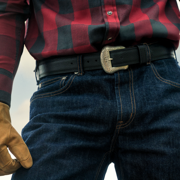 Bison Leather Concho Belt Stetson
