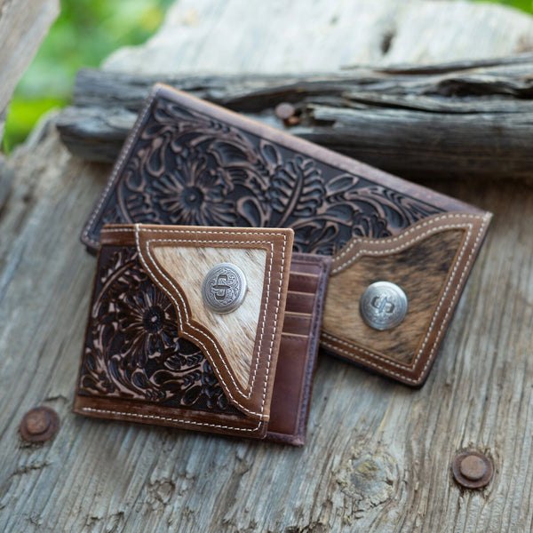 Hair-On-Hide Concho Checkbook | Stetson