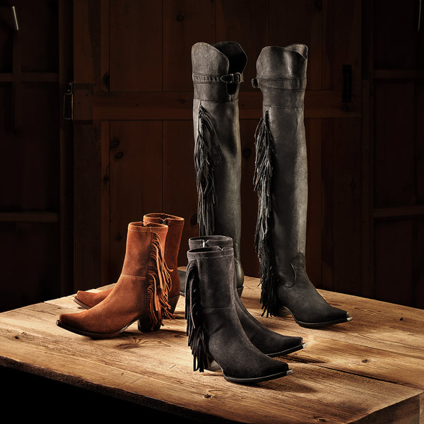 Glam Over-The-Knee Fringe Boot Stetson