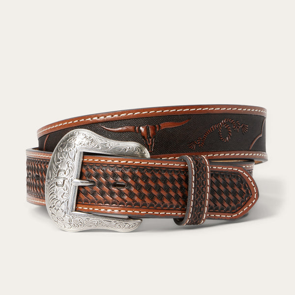 Western Icons Tooled Belt Stetson