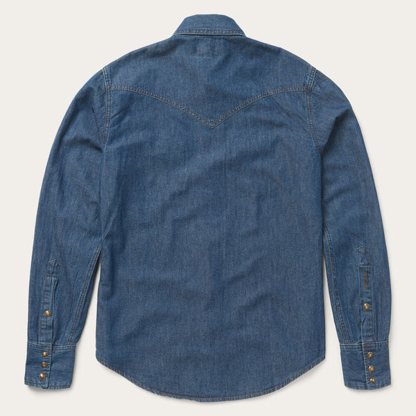 Stetson Men's Original Rugged Blue Denim Shirt