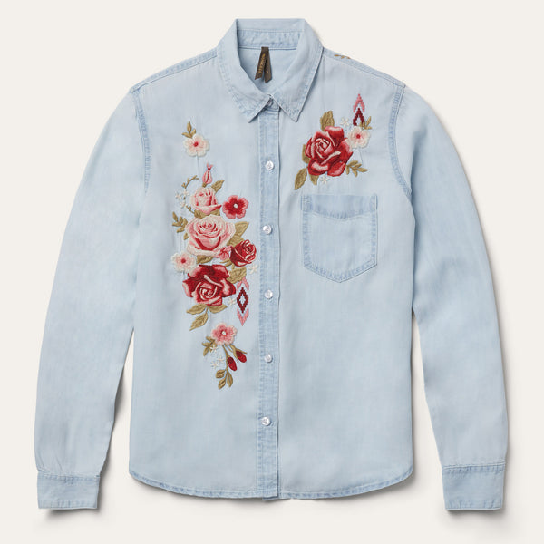 Long-Sleeved Embroidered Blouse | Stetson