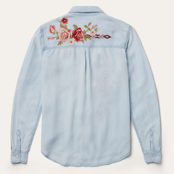 Long-Sleeved Embroidered Blouse | Stetson