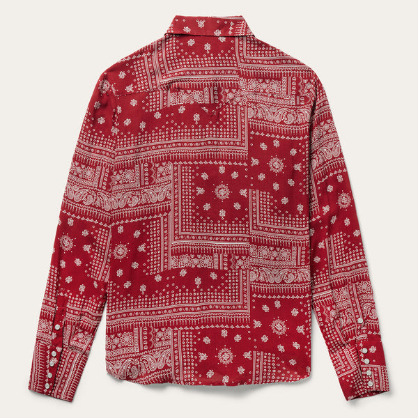 Red Bandana Patchwork Shirt Stetson