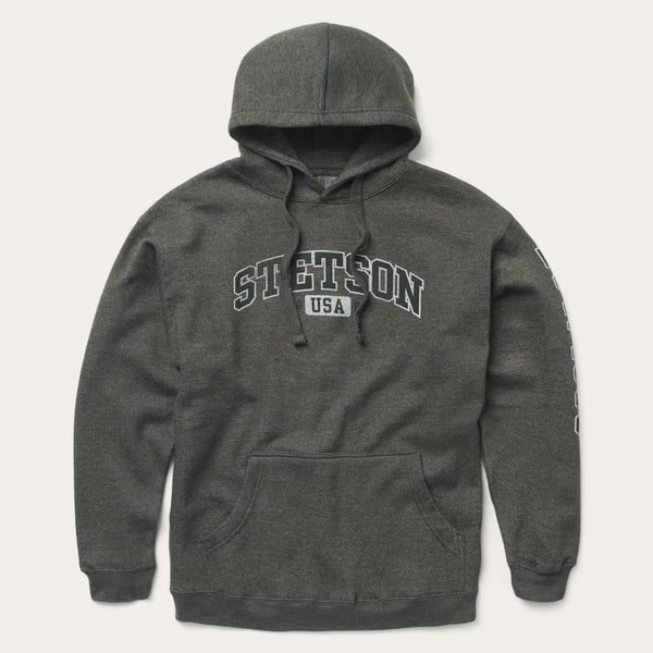 Charcoal Heather Fleece Hooded Sweatshirt | Stetson