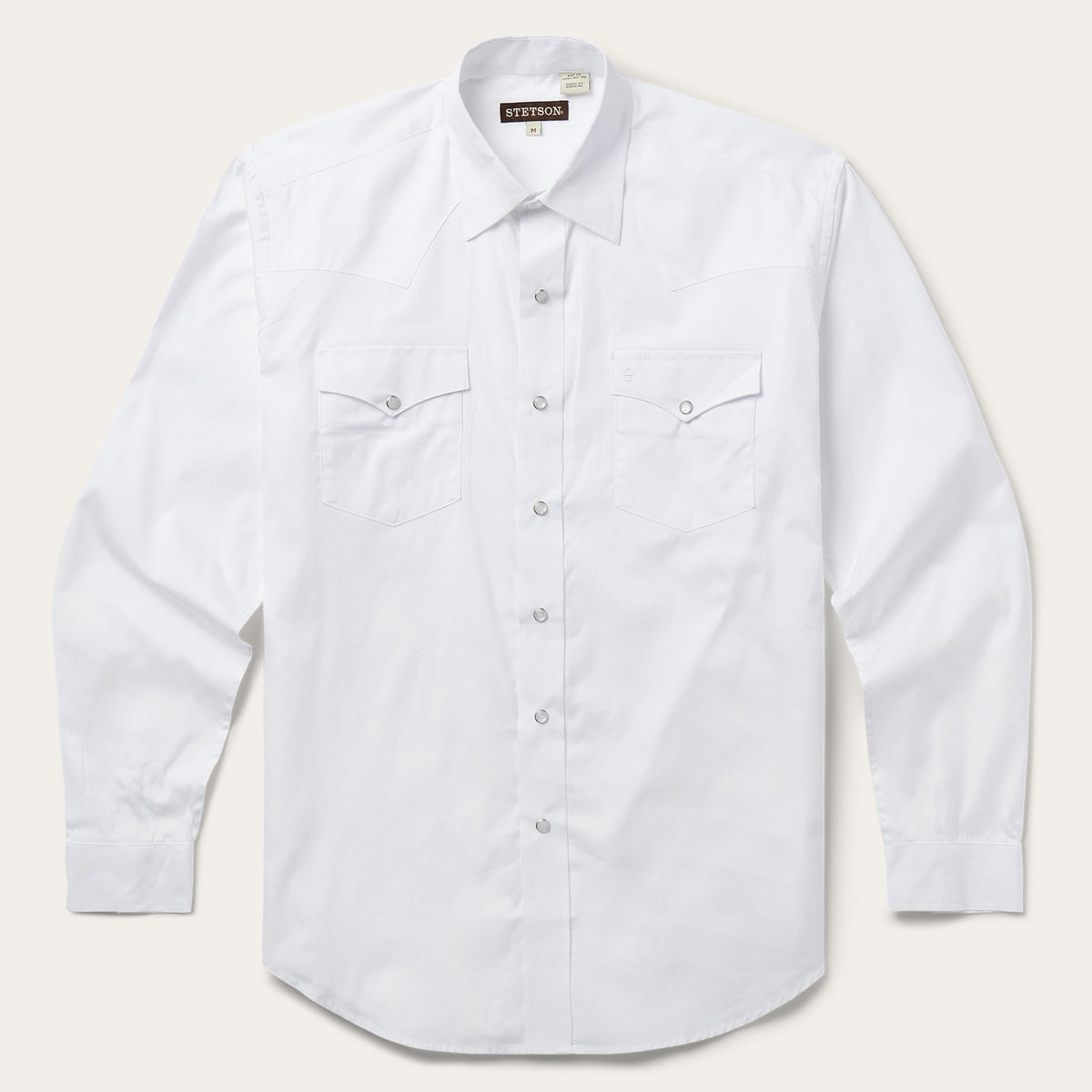 Pin Point White White Pinpoint Oxford Western Shirt | Stetson