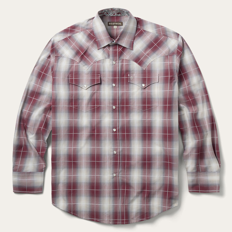 Ombre Plaid Western Shirt | Stetson