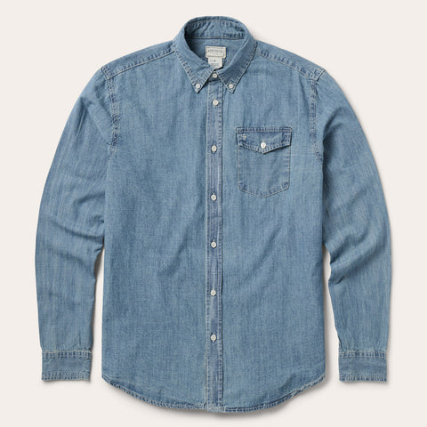 Chambray Button-Down Shirt | Stetson Chambray Button-Down Shirt | Stetson