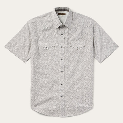 Stetson Pewter Filigree Short-Sleeve Western Shirt Stetson Pewter Filigree Short-Sleeve Western Shirt