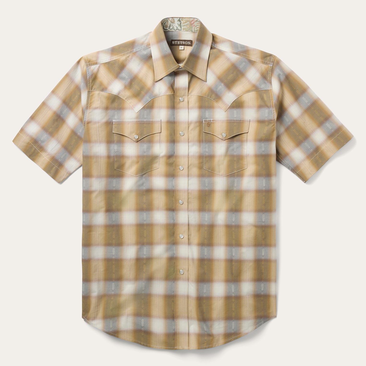 Stetson Gold Dust Plaid Short Sleeve Shirt
