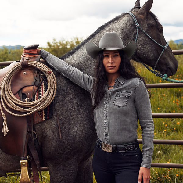 Stetson Boyfriend Fit (Black) - Women's Denim Shirt main image 0