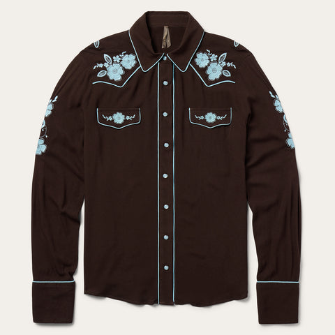 Embroidered Retro Western Shirt | Stetson Embroidered Retro Western Shirt | Stetson