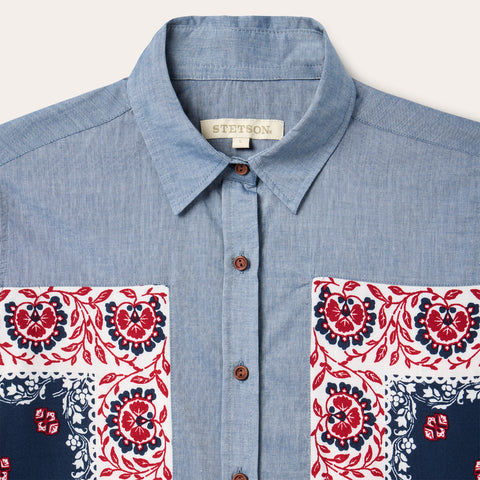 Chambray Bandana Shirt