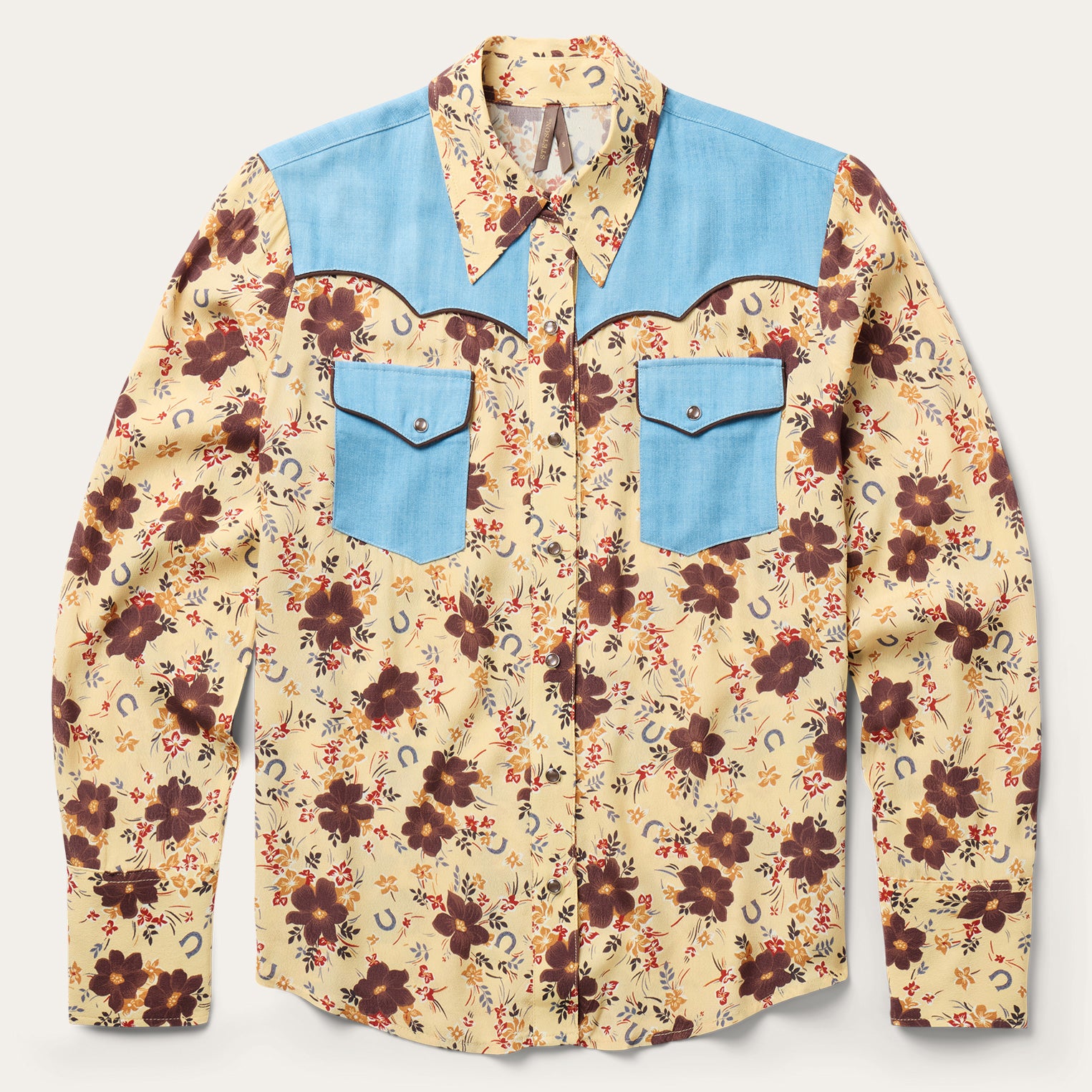 【CARAME】vintage floral print ブラウス 4Y Vintage Floral Print Western Shirt | Stetson