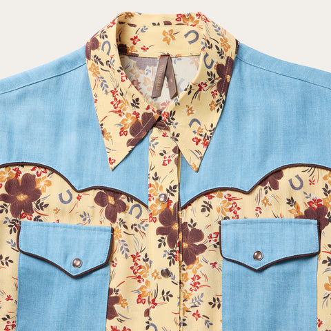 Vintage Floral Print Western Shirt | Stetson