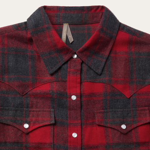 Stetson Buffalo Plaid Flannel Western Shirt Stetson Buffalo Plaid Flannel Western Shirt