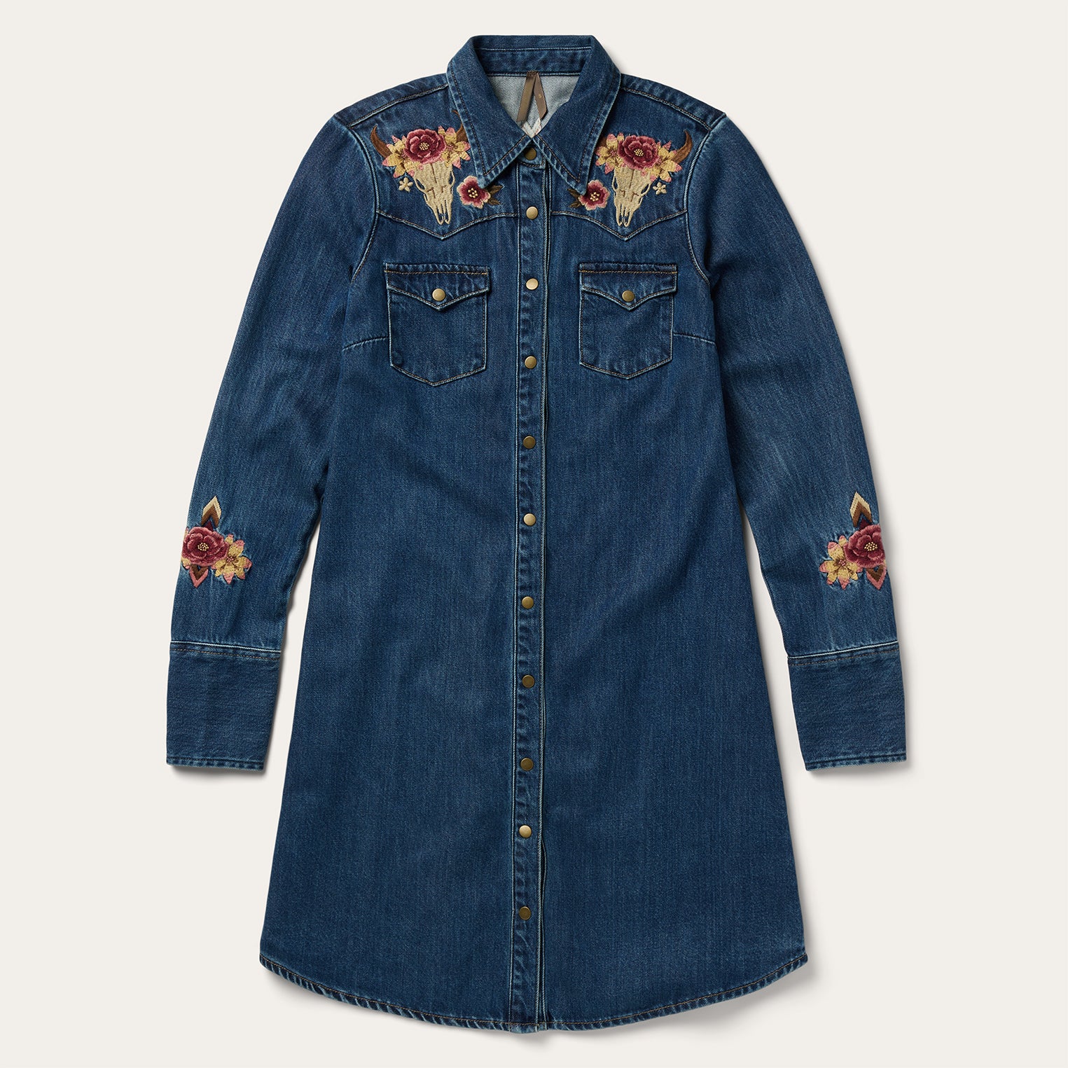 Stetson Embroidered Western Shirt Dress Stetson Embroidered Western Shirt Dress