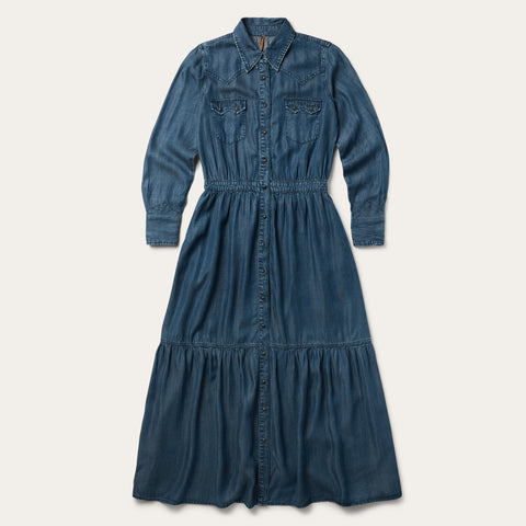 Western Denim Maxi Dress | Stetson Western Denim Maxi Dress | Stetson