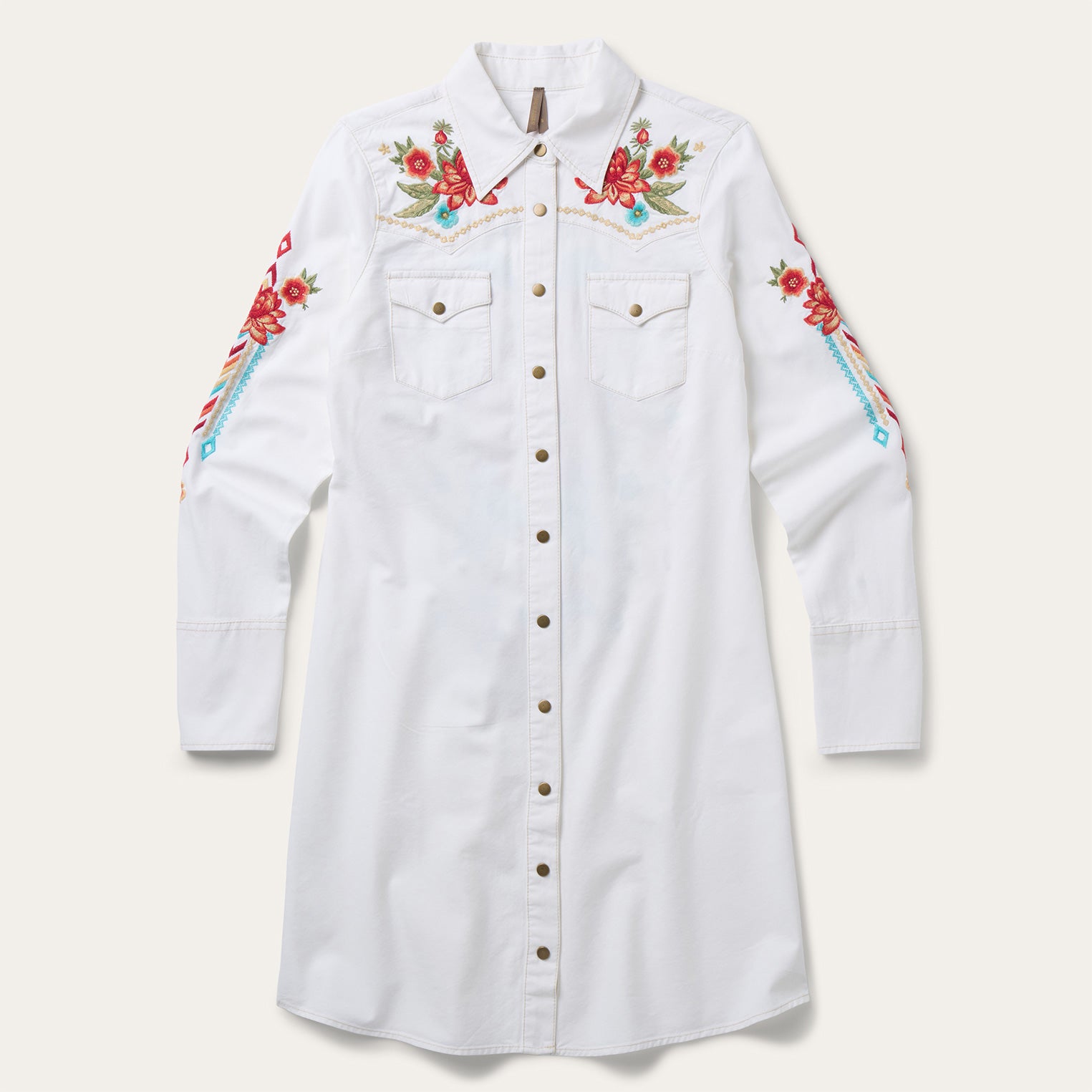 Stetson Embroidered Denim Dress