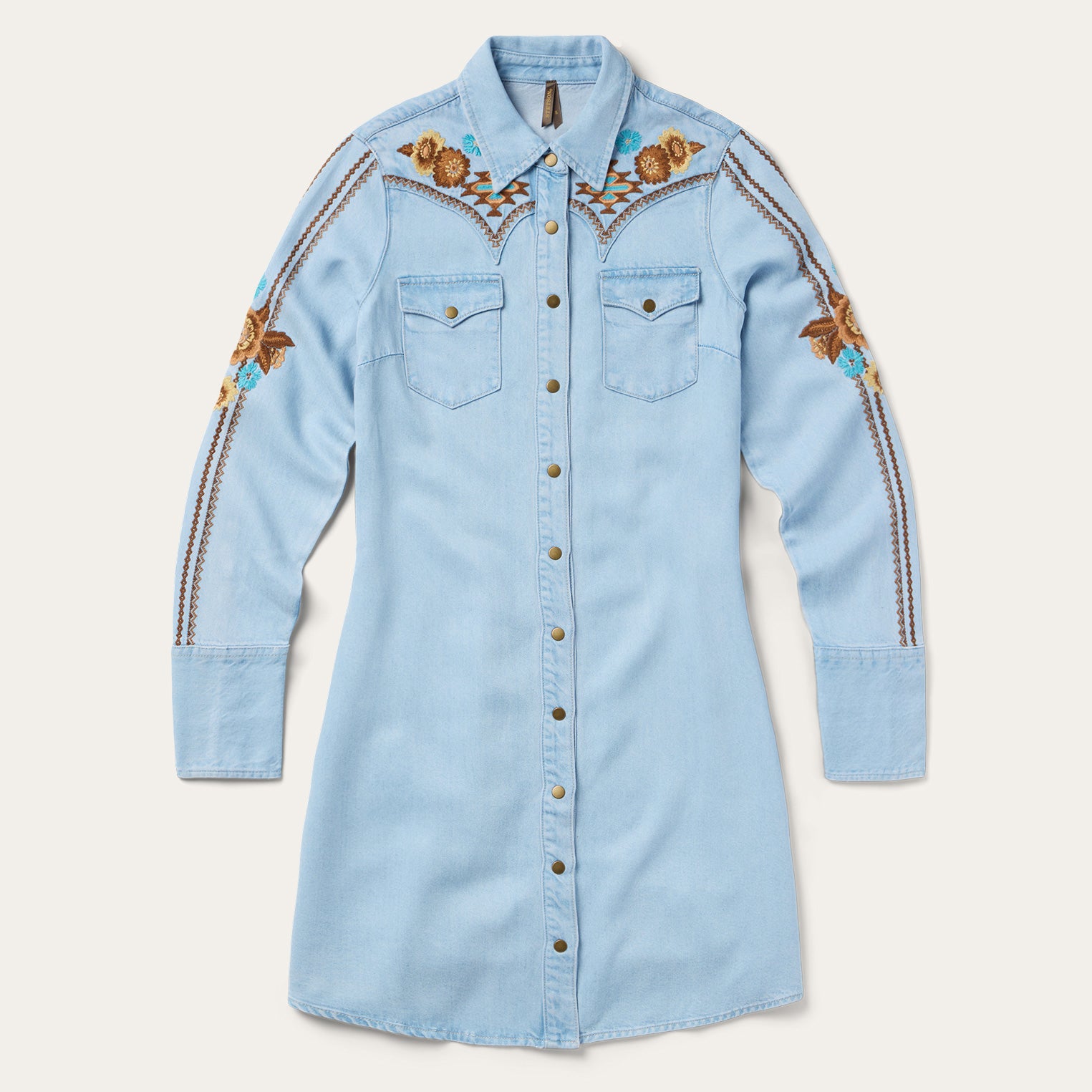 Stetson Embroidered Denim Shirt Dress Stetson Embroidered Denim Shirt Dress