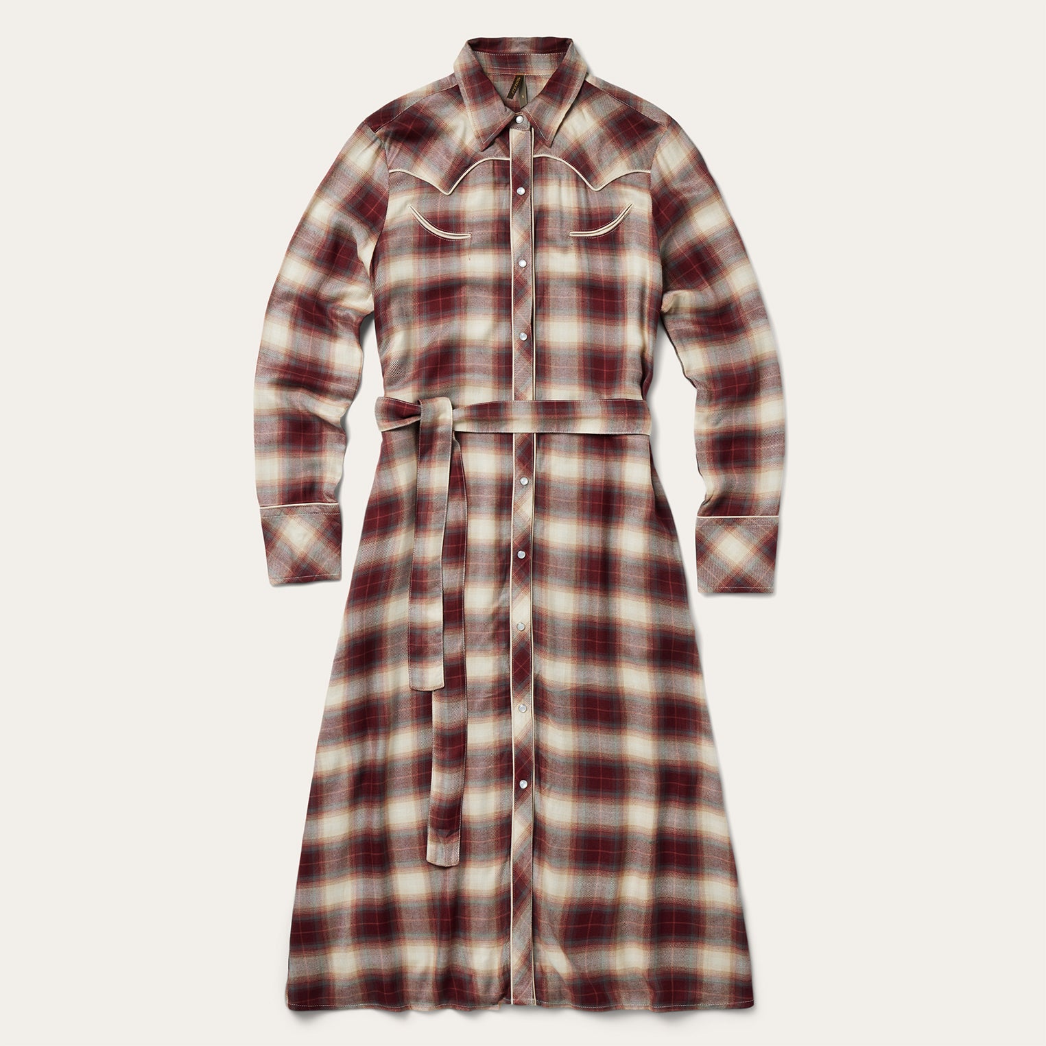 Stetson Black Cherry Plaid Shirt Dress Stetson Black Cherry Plaid Shirt Dress