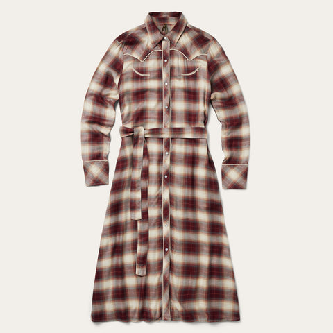 Stetson Black Cherry Plaid Shirt Dress Stetson Black Cherry Plaid Shirt Dress