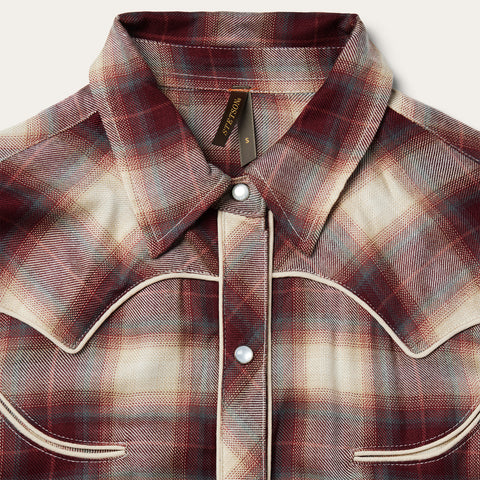 Stetson Women's Western Red Plaid Dress Stetson Women's Western Red Plaid Dress