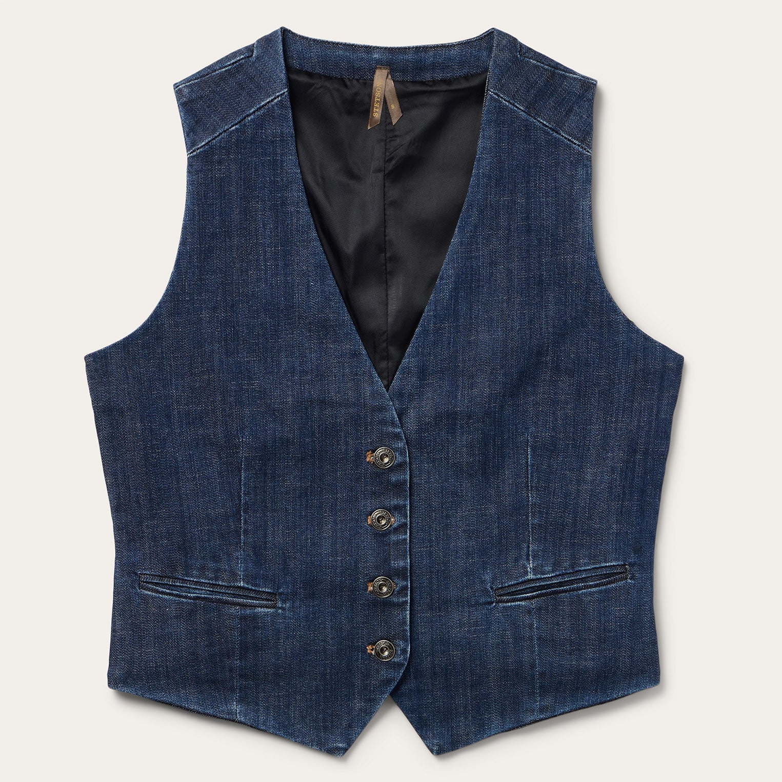 Stetson Dark Wash Stretch Denim Vest