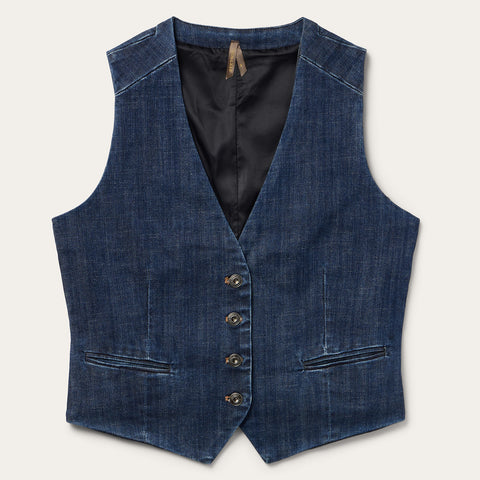 men's denim dress vest Denim Ranch Vest (Indigo)