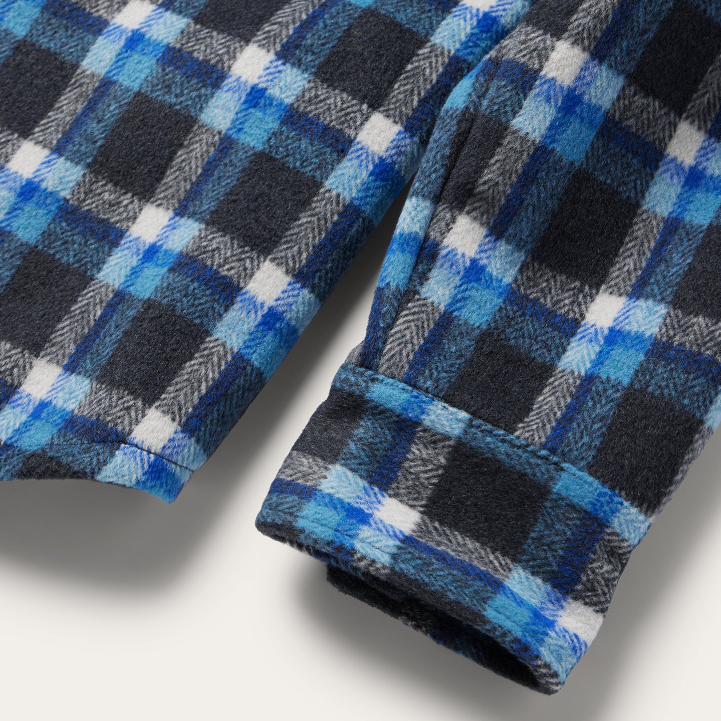 Stetson Plaid Flannel (Blue) - Men's Wool Shirt Jacket