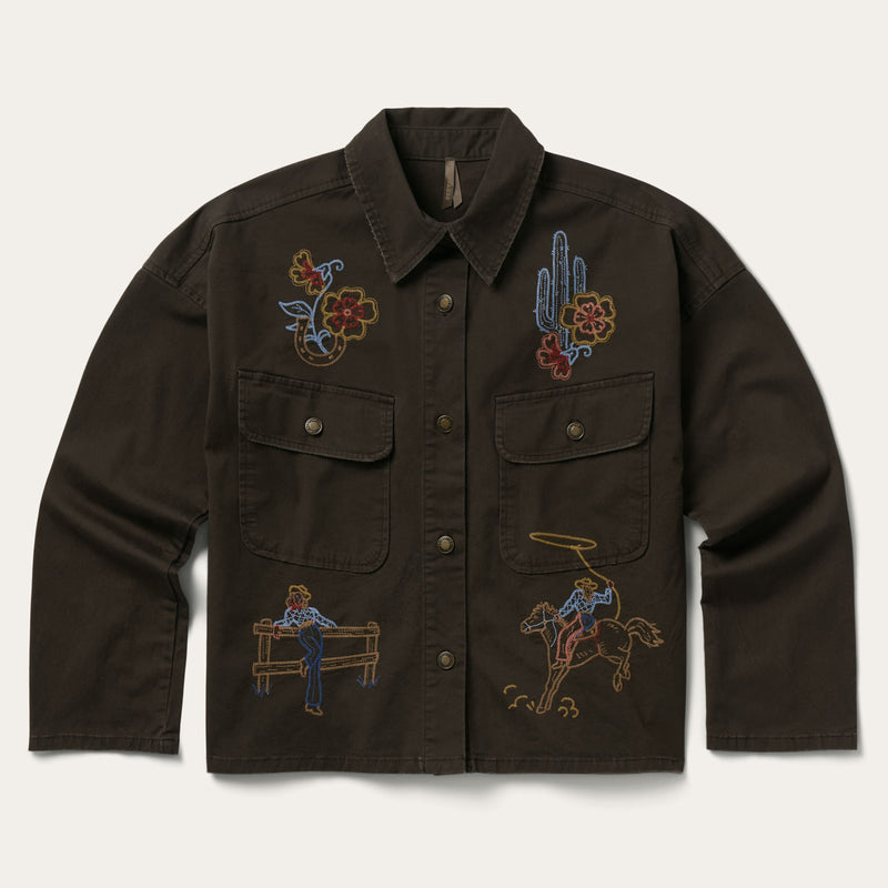 Canvas Embriodered Chore Jacket