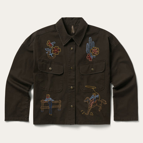 Canvas Embriodered Chore Jacket