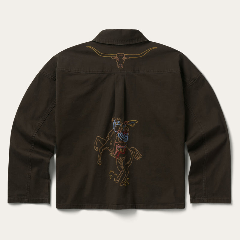 Canvas Embriodered Chore Jacket