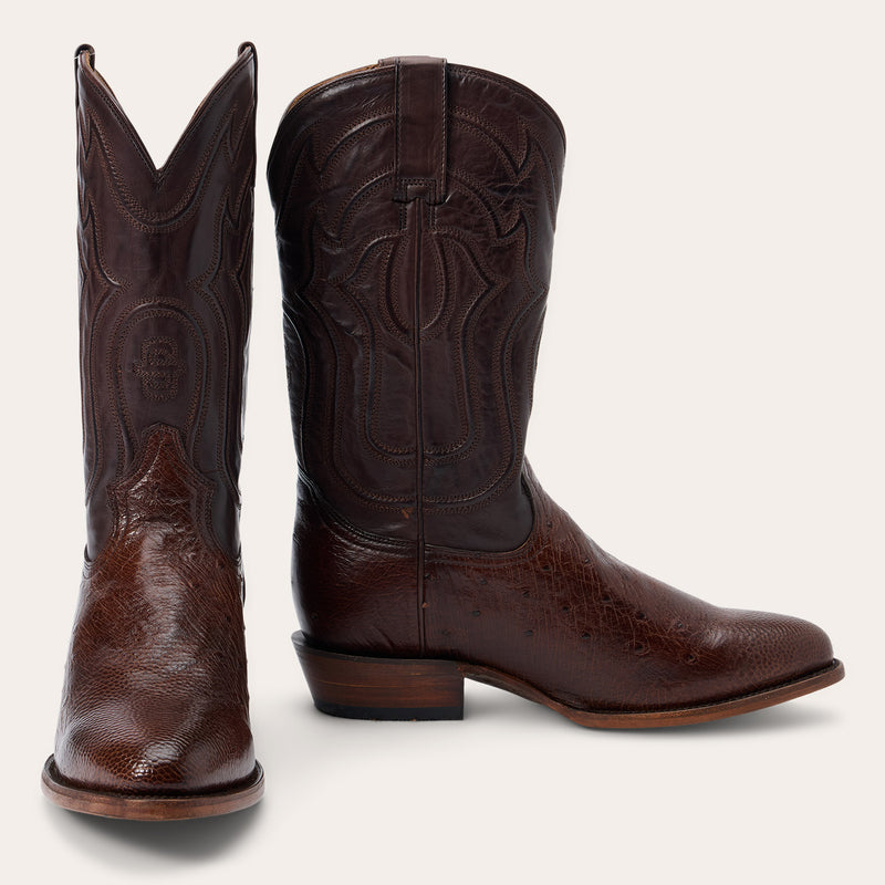 Wyatt Smooth Ostrich Boots