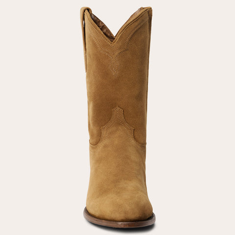 Brandy Roper Stetson Men's Cash Zip Roper in Oiled Cognac | Narrow Shaft Boots