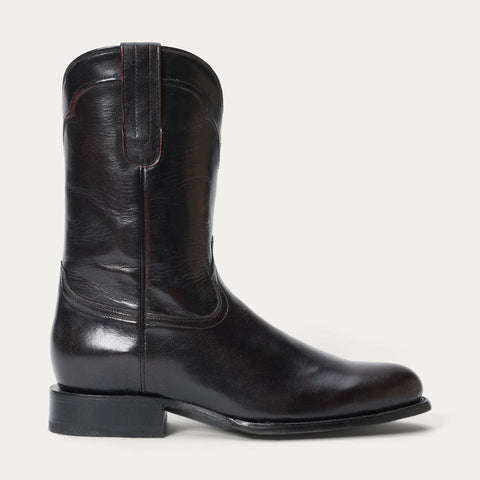 Brandy Roper Stetson Men's Cash Zip Roper in Oiled Cognac | Narrow Shaft Boots