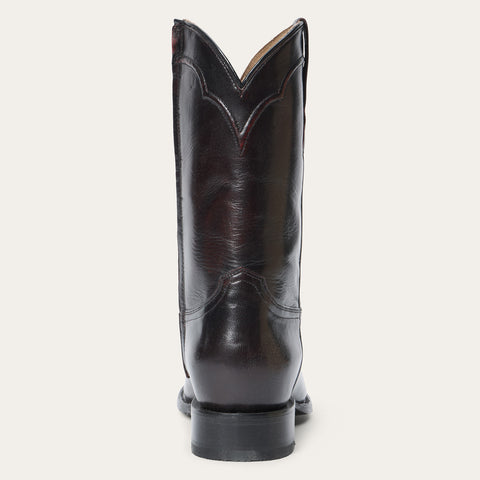 Brandy Roper Stetson Men's Cash Zip Roper in Oiled Cognac | Narrow Shaft Boots