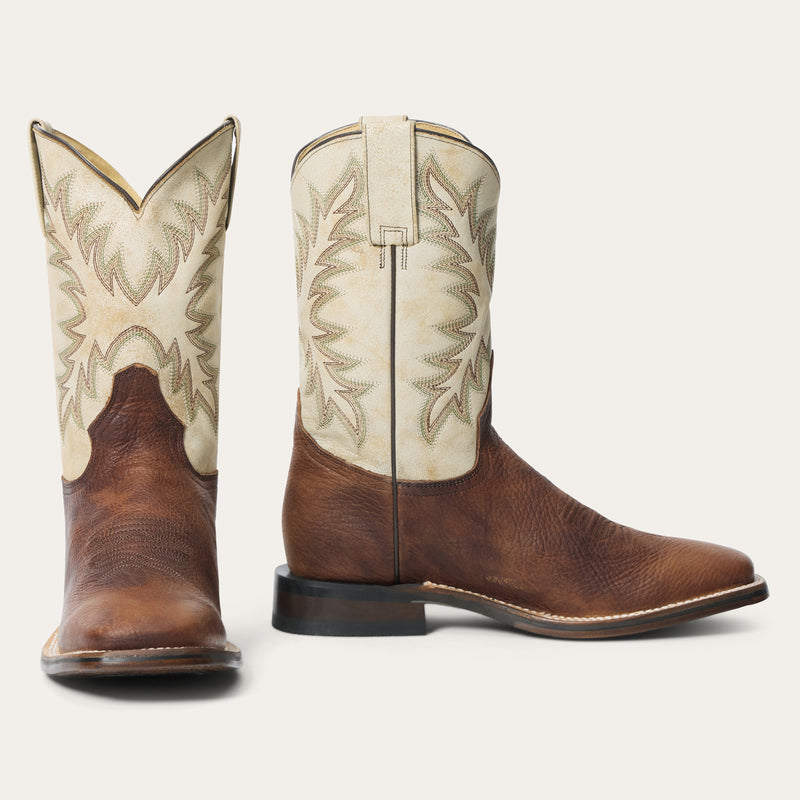 dress cowboy boots for men Chenyee Cowboy Boots for Men Square Toe Western Slip On Ankle Chelsea Booties Block Heel Casual Dress Shoes, Men's, Size: 12, Brown