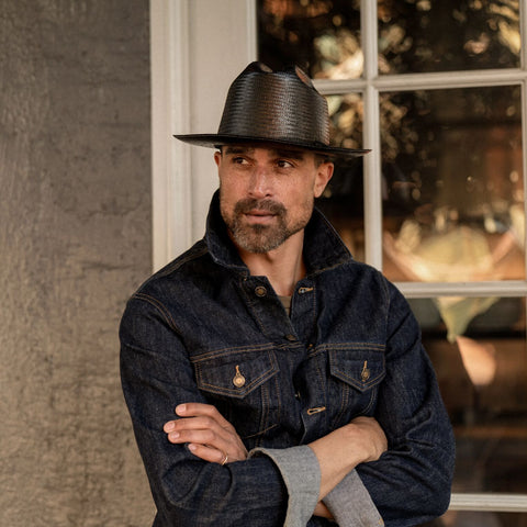 Stetson Open Road Shantung Straw Western Hat - Black / 7 1/8 Stetson Open Road Shantung Straw Western Hat - Black / 7 1/8