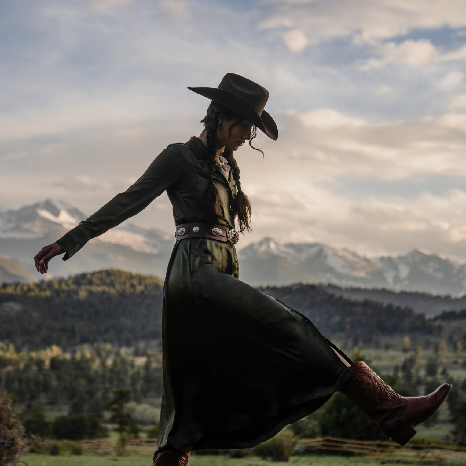 Satin Western Dress | Stetson Satin Western Dress | Stetson
