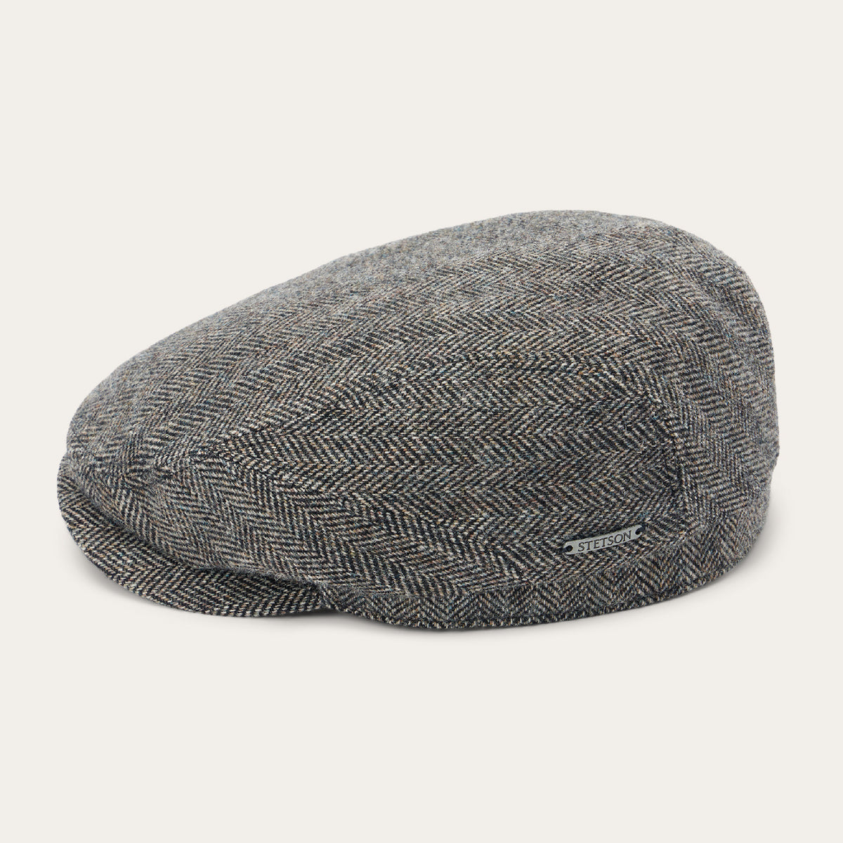 Large Driver Cap Wool Herringbone Driver Cap | Stetson