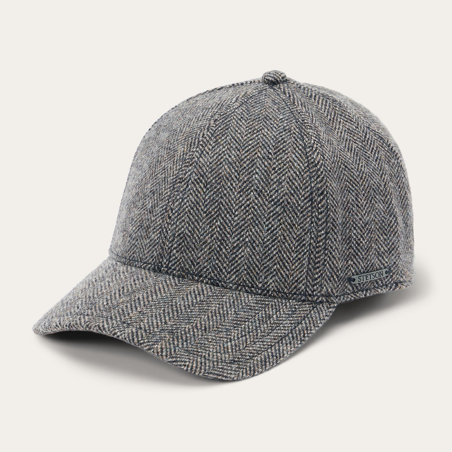 Wool Herringbone Baseball Cap Stetson - Main Image